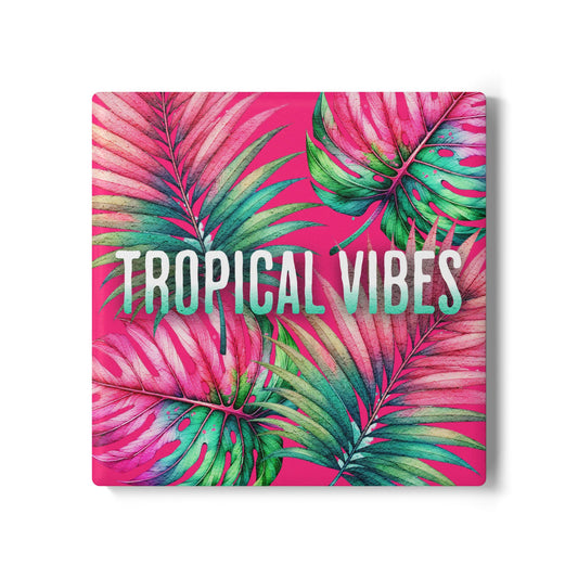 Tropical Vibes Ceramic Coaster