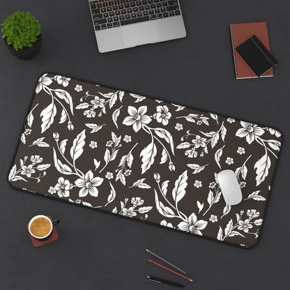 Muted Charcoal Floral Desk Pad (12x18, 12x22 or 16x32)