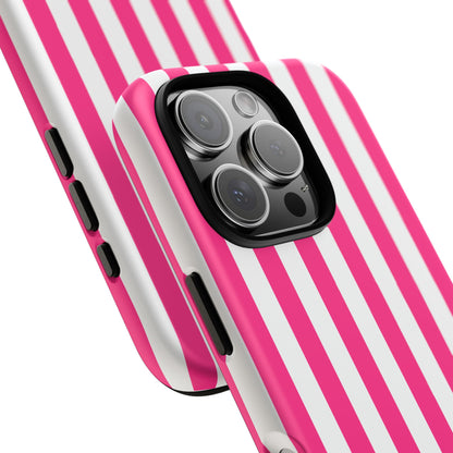 Pink Stripe Tough Phone Case for iphone or Samsung