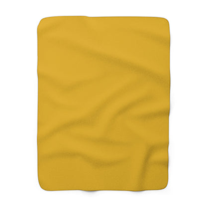 Honey Yellow Sherpa Fleece Blanket Cozy Plush Throw 3 Sizes Soft Warm Blanket