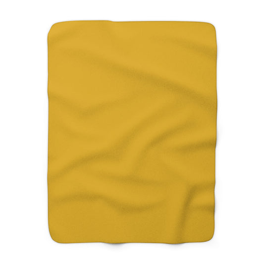 Honey Yellow Sherpa Fleece Blanket Cozy Plush Throw 3 Sizes Soft Warm Blanket