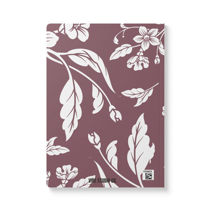 Mauve Floral A5 Lined Journal Coordinated Collection