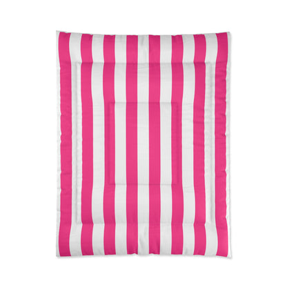 Pink Stripe Comforter Pink and White Striped Comforter Bedding