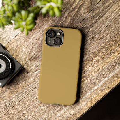 Muted Gold Tough Cell Phone Case Matte or Glossy Protective Case iPhone Samsung