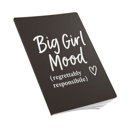 Muted Charcoal Big Girl Mood A5 Lined Journal