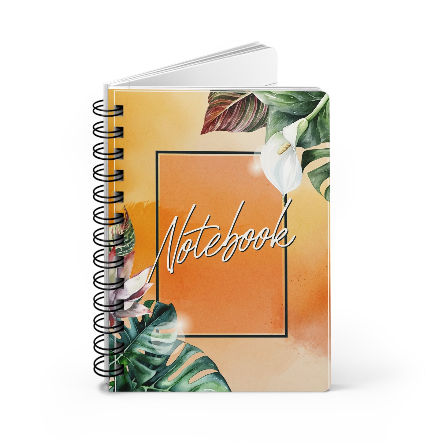 Sunset Botanical Spiral Tropical A5 Lined Journal