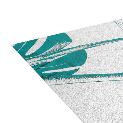 Monstera Leaf Deep Aqua Postcards