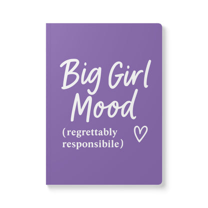 Purple Big Girl Mood A5 Lined Journal