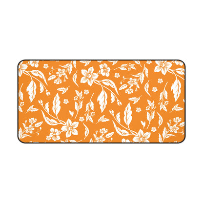 Tangerine Floral Desk Pad (12x18, 12x22 or 16x32)