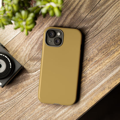 Muted Gold Tough Cell Phone Case Matte or Glossy Protective Case iPhone Samsung