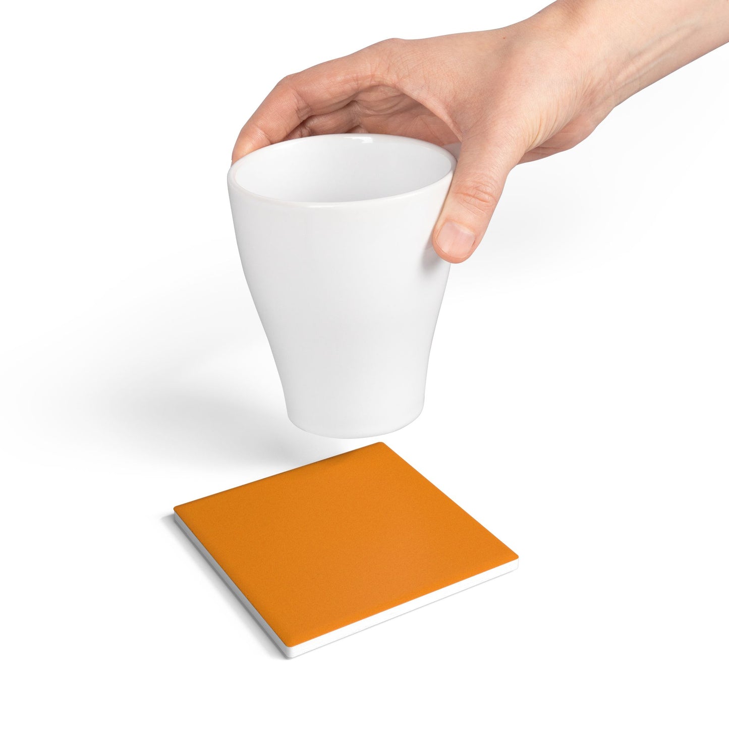 Tangerine Ceramic Coaster Round or Square | Coordinated Collection