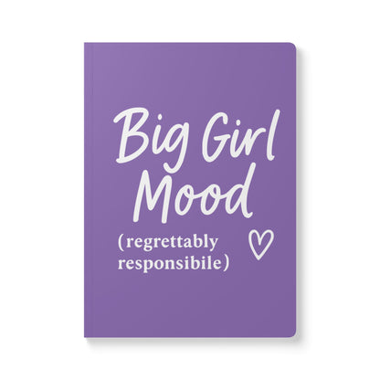 Purple Big Girl Mood A5 Lined Journal