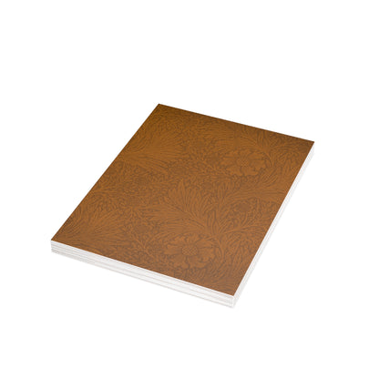 Saddle Tan Floral Postcard Set Pack of 10, 30 or 50 w/ Envelopes | Coordinated Collection