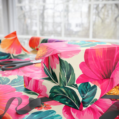 Dreamy Floral Wrapping Paper 3 Sizes Matte or Glossy Floral Gift Wrap