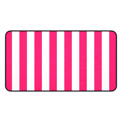 Pink Stripe Desk Mat Office Desk Decor (12/18, 12/22, 16/32)