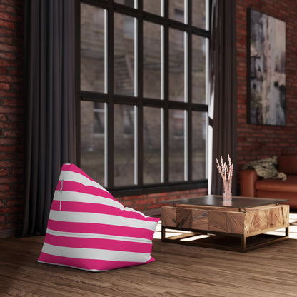 Pink Stripe Bean Bag Chair Cover Pink and White Striped Lounge Chair Cover