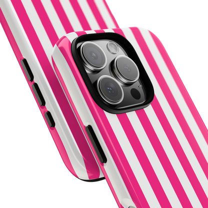 Pink Stripe Tough Phone Case for iphone or Samsung