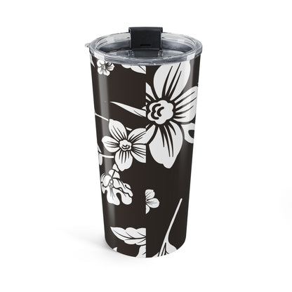 Muted Charcoal Floral 20oz Stainless Steel Tumbler | Coordinated Collection