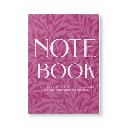 Lilac Wine Leaves A5 Lined Journal Minimal Botanical Notebook | Coordinated Collection