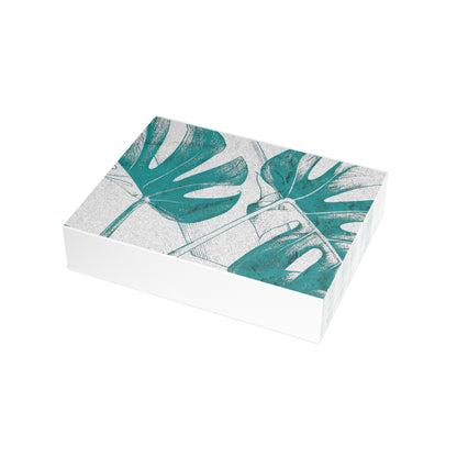 Monstera Leaf Deep Aqua Postcards