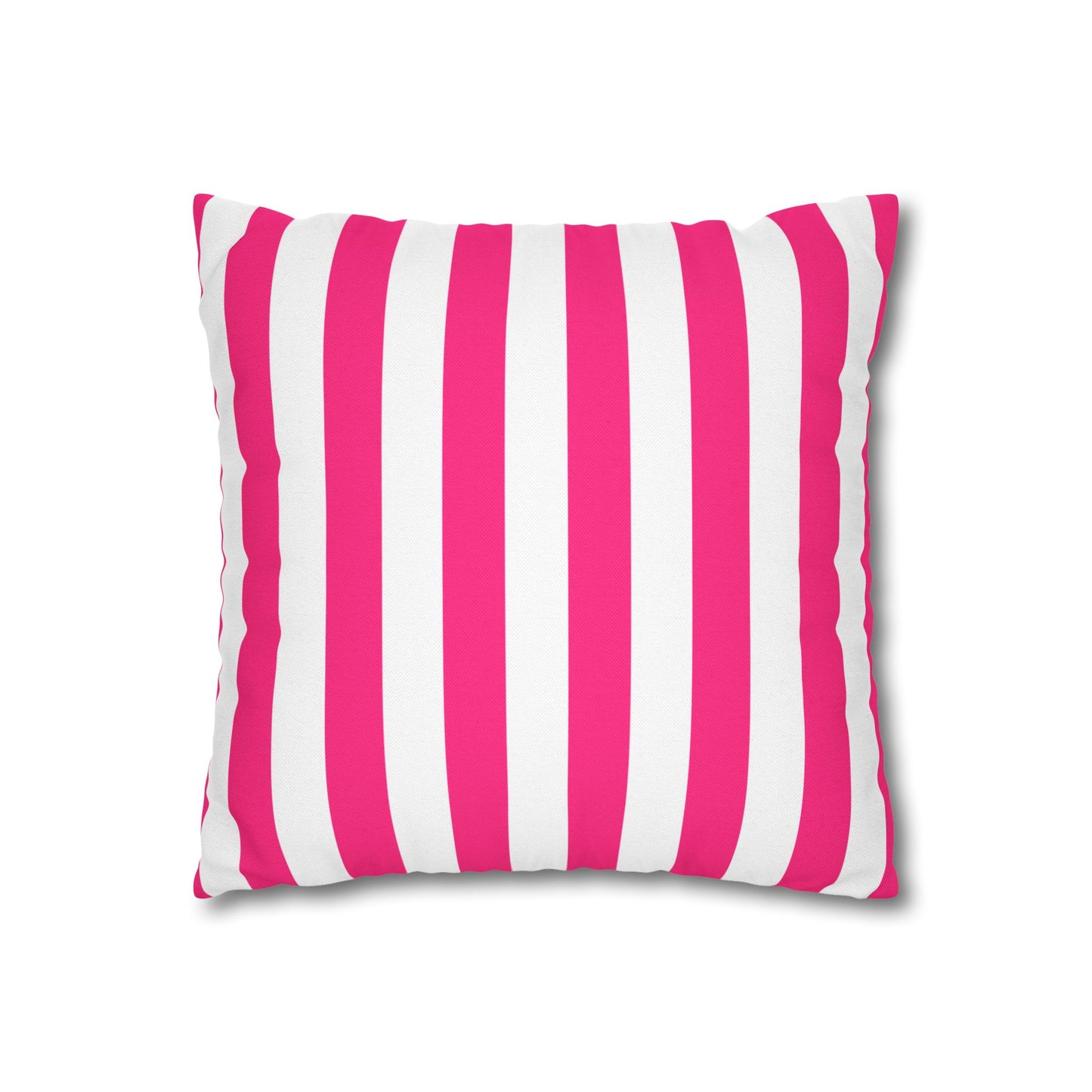 Pink Stripe Square Pillowcase 14 x 14 Pink Pillow Cover