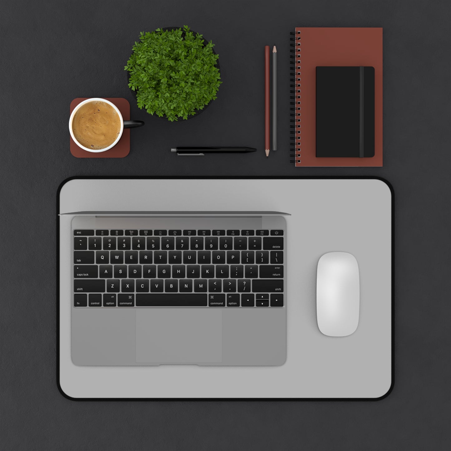 Grayscale Desk Mat Color Coordinated Collection (12x18, 12x22, 16x32)