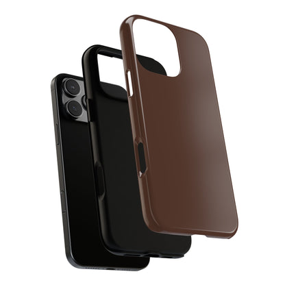 Chocolate Brown Tough Cell Phone Case Matte or Glossy Protective Case iPhone Samsung