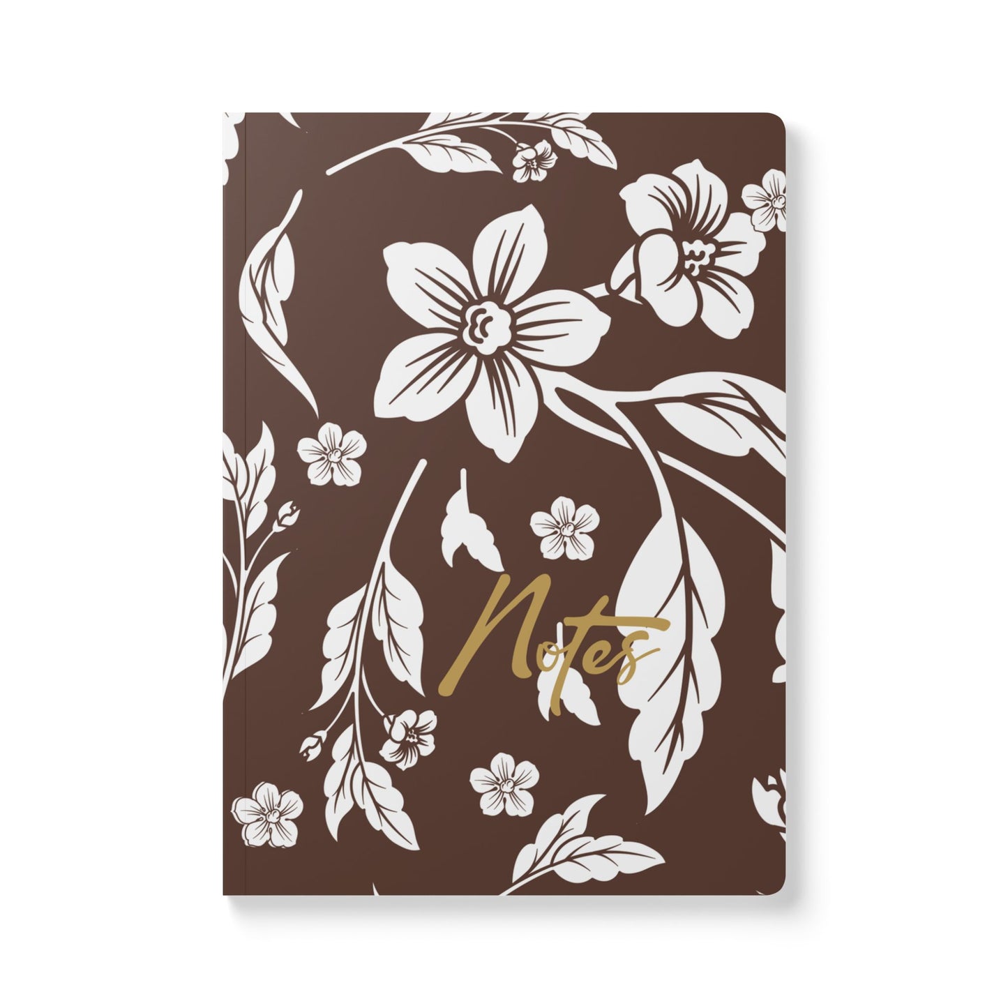 Chocolate Brown Floral A5 Lined Journal Coordinated Collection