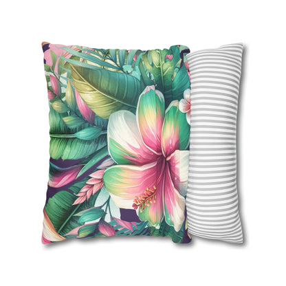 Paradise in Full Bloom Canvas Pillow Cover 20x20