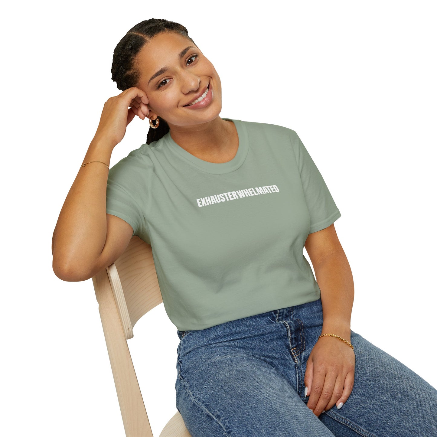 Exhausterwhelmated Life Basically Womens Gildan 64000 Shirt