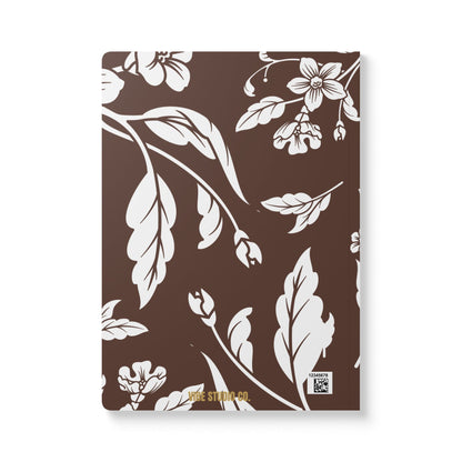 Chocolate Brown Floral A5 Lined Journal Coordinated Collection