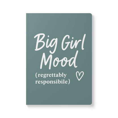 Dusty Blue Big Girl Mood A5 Lined Journal