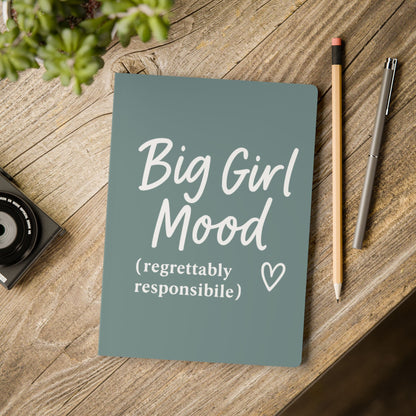 Dusty Blue Big Girl Mood A5 Lined Journal