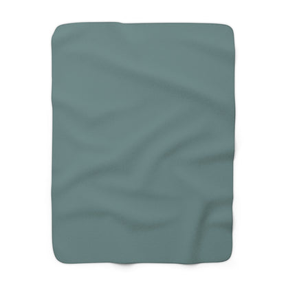 Dusty Blue Sherpa Fleece Blanket Cozy Plush Throw 3 Sizes Soft Warm Blanket