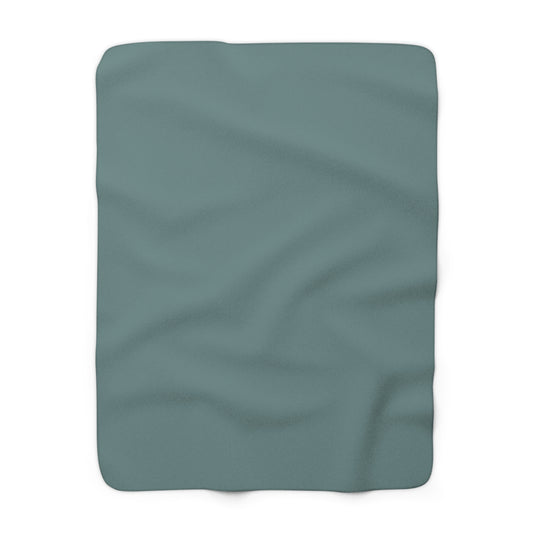 Dusty Blue Sherpa Fleece Blanket Cozy Plush Throw 3 Sizes Soft Warm Blanket