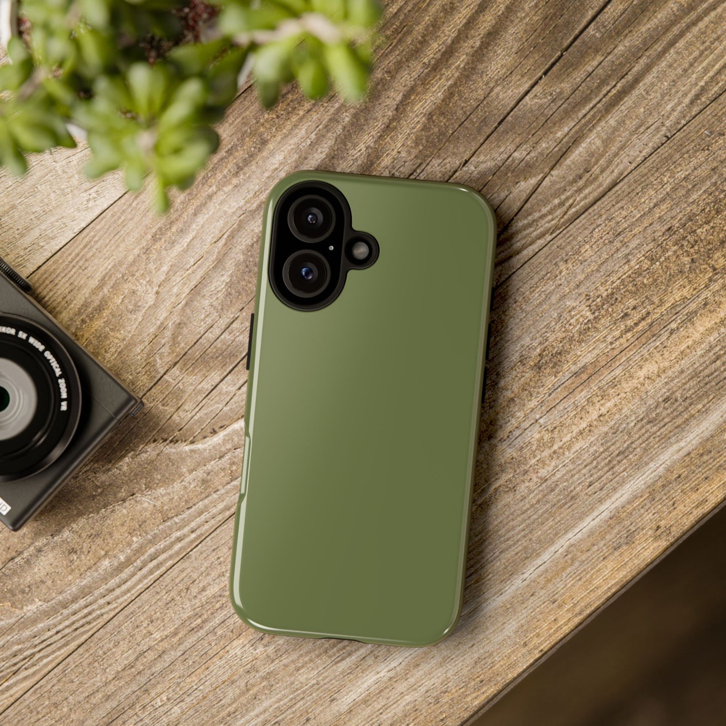 Olive Tough Cell Phone Case Matte or Glossy Protective Case iPhone Samsung