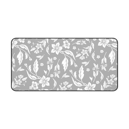 Grayscale Floral Desk Pad (12x18, 12x22 or 16x32)