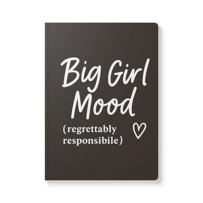 Muted Charcoal Big Girl Mood A5 Lined Journal