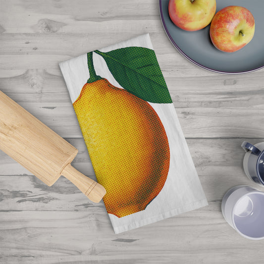 Lemon Kitchen Tea Towel Cotton Dish Towel Fruit Design Decorative Towel