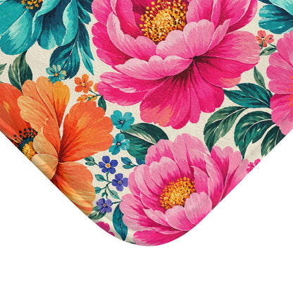 Dreamy Floral Bath Mat Floral Bathroom Mat