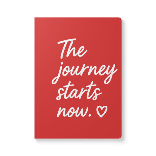 True Red The Journey Starts Now A5 Lined Journal