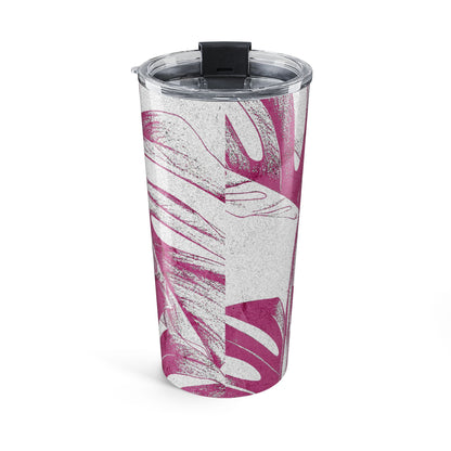 Monstera Leaf Lilac Wine 20 oz Tumbler