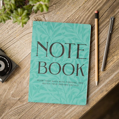 Candy Shop Leaves A5 Lined Journal Minimal Botanical Notebook | Coordinated Collection