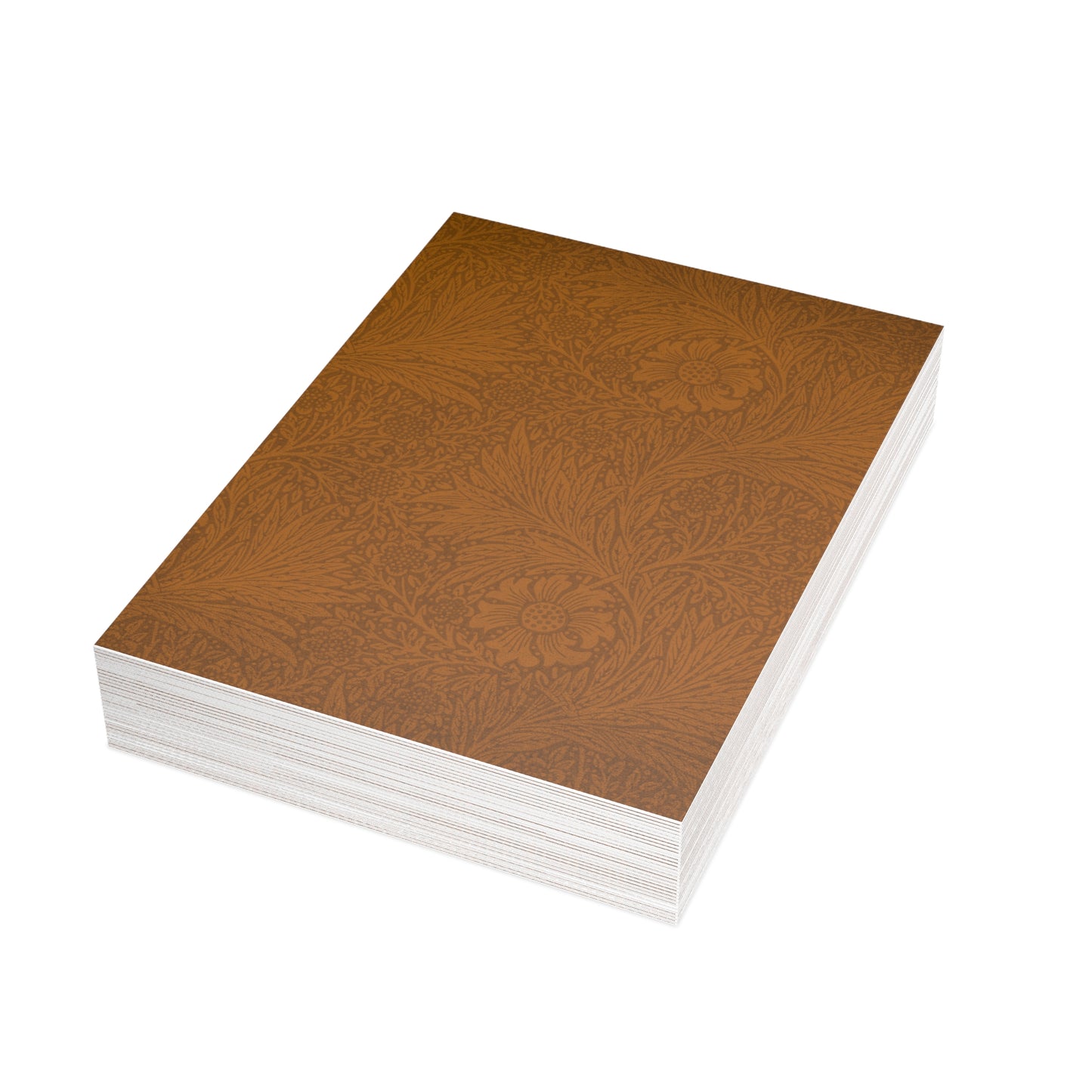 Saddle Tan Floral Postcard Set Pack of 10, 30 or 50 w/ Envelopes | Coordinated Collection
