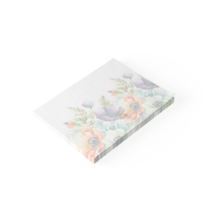 Decorated Floral Sticky Notes Botanical Floral Post It Notes (7 Sizes)