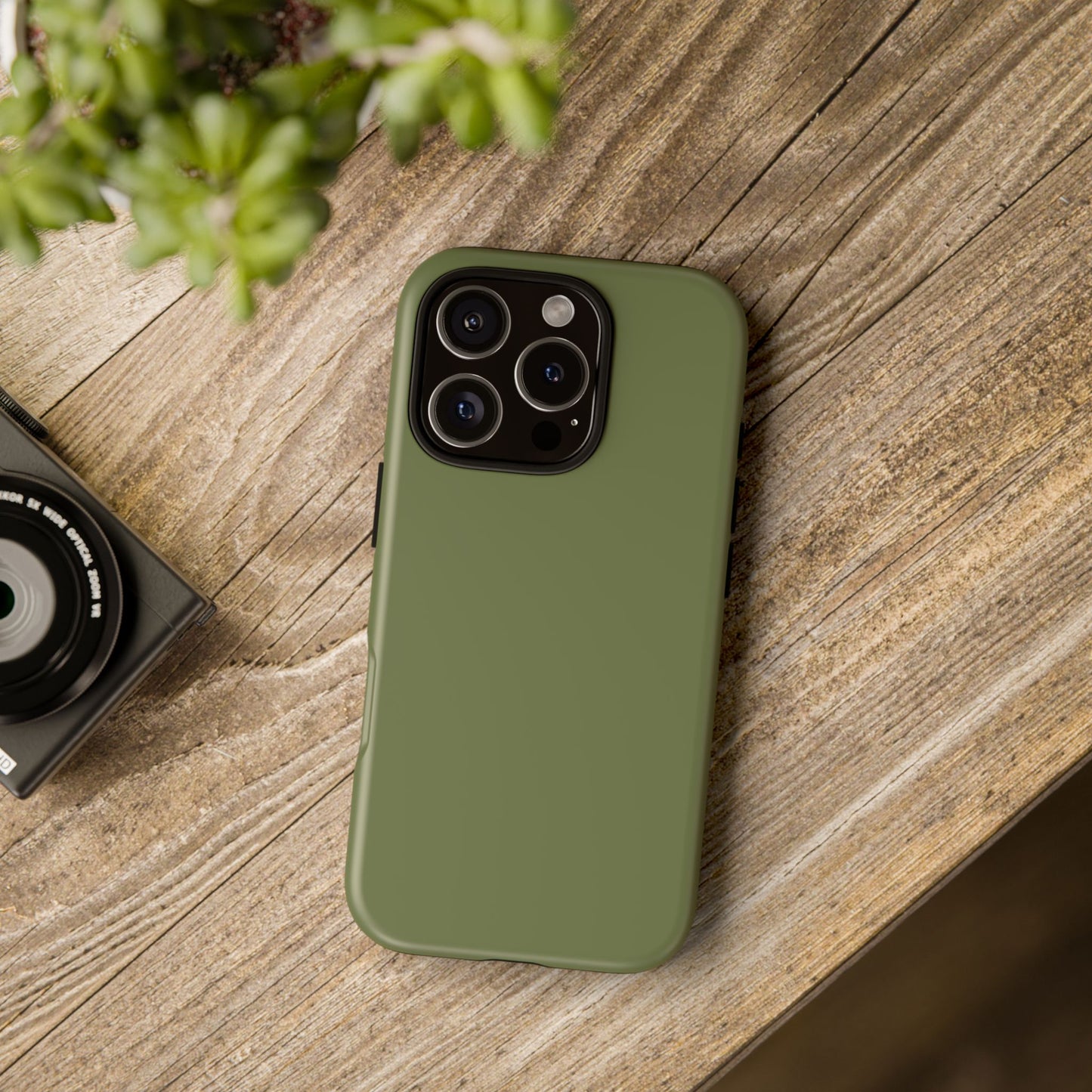 Olive Tough Cell Phone Case Matte or Glossy Protective Case iPhone Samsung