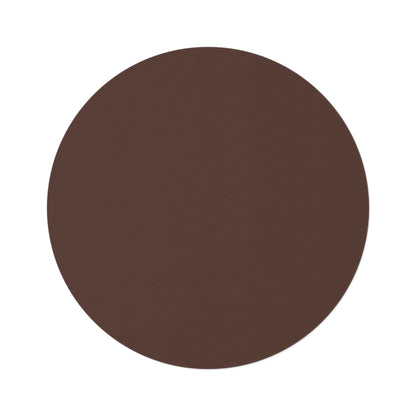 Chocolate Brown Coordinated Round Rug 60 Inch Floor Rug Minimal Home Decor Living Room Rug