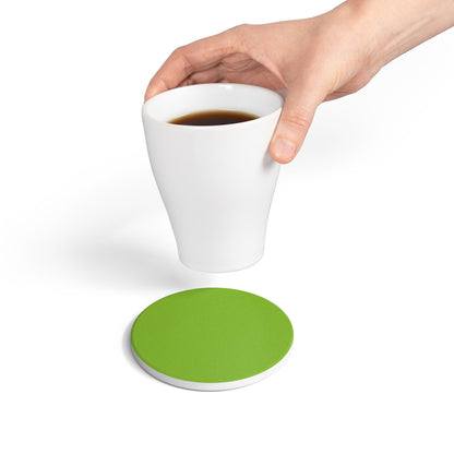 Muted Lime Ceramic Coaster Round or Square | Coordinated Collection