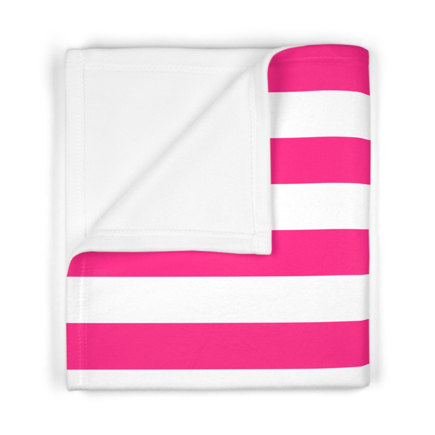 Pink Stripe Soft Fleece Baby Blanket Pink Nursery Blanket