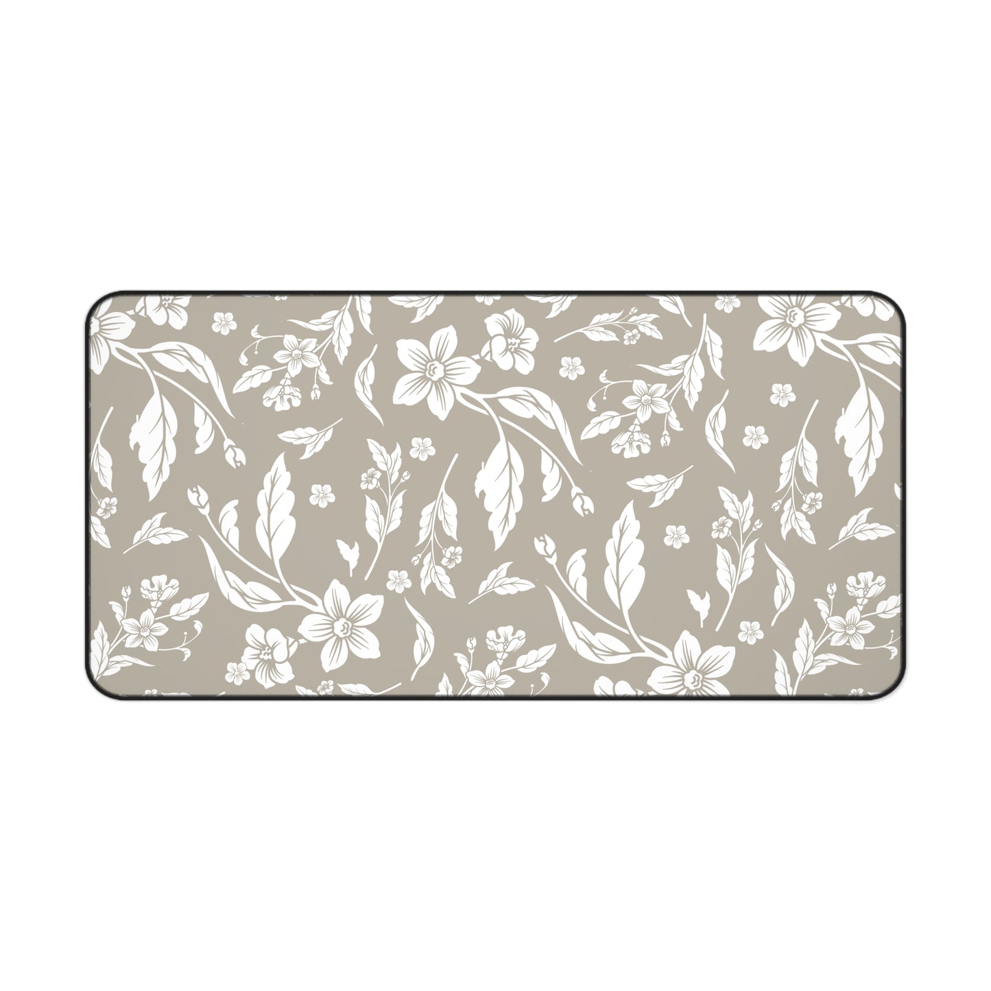 Warm Stone Floral Desk Pad (12x18, 12x22 or 16x32)